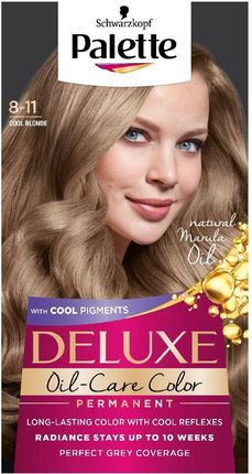 Palette Deluxe Oil-Care Color Farba Do Włosów Trwale Koloryzująca Z Mikroolejkami 8-11 Chłodny Blond