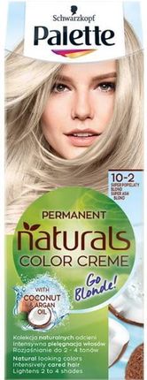 Palette Permanent Naturals Color Creme Go Blonde Rozjaśniająca Farba Do Włosów 10-2 Super Popielaty Blond