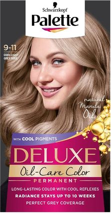 Palette Deluxe Oil-Care Color Farba Do Włosów Trwale Koloryzująca Z Mikroolejkami 9-11 Chłodny Lekki Różany Blond