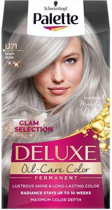 Palette Deluxe Oil-Care Color Farba Do Włosów Trwale Koloryzująca Z Mikroolejkami U71 Mroźne Srebro