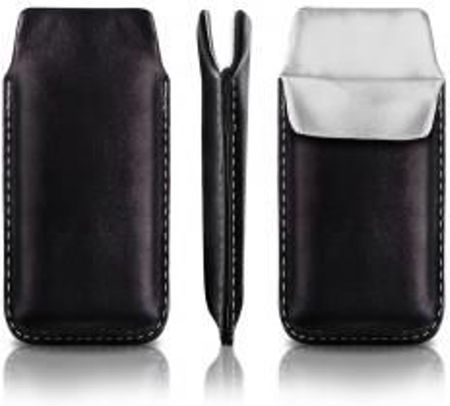 Pionowa Skórzana Wsuwka Vena Sony Ericsson X10 Mini Czarna Biały Środek