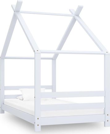 Zakito Europe Drewniane Łóżko Domek 80X160 Białe