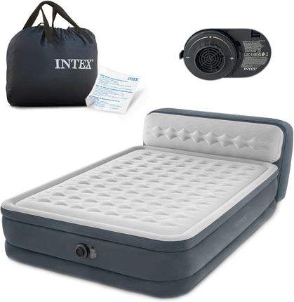 Intex Materac Dmuchany Welurowy Dwuosobowy Z Pompką 236X152X86Cm 64448Nd