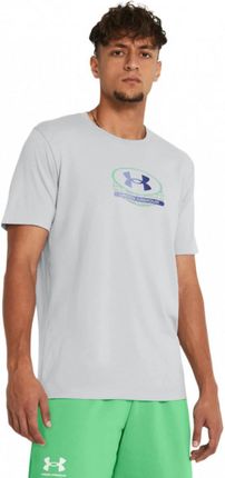 Męski t-shirt z nadrukiem Under Armour UA Global Lockertagg SS - szary