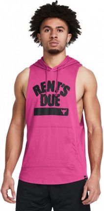 Męski top treningowy Under Armour Project Rock LFG Graphic Sleeveless Hoodie - różowy