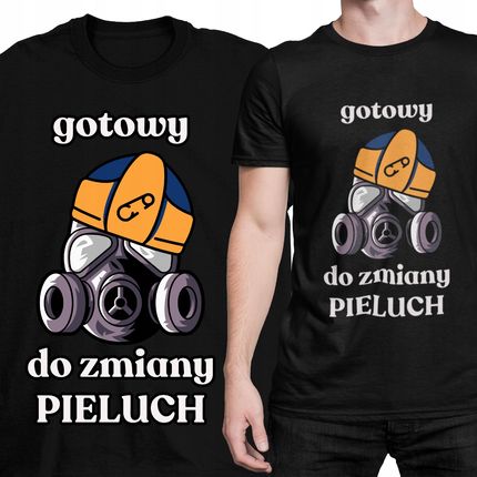 Koszulka Męska Dla Taty Gotowy Do Zmiany Pieluch Tata T-shirt Pępkowe XL