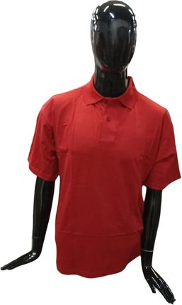 Męska bawełniana koszulka z czerwonym kołnierzykiem Switcher Rozmiary XS-XXL: L