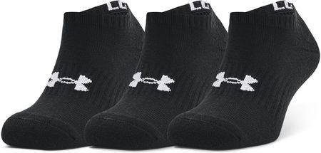 Under Armour Core No Show 3-Pack Socks Black/ White