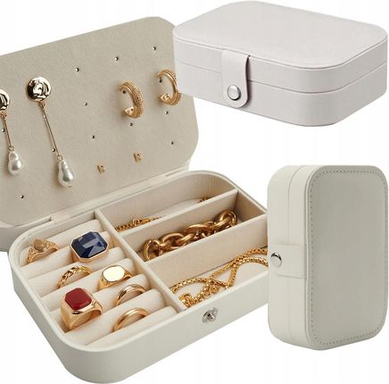 Szkatułka organizer kasetka kuferek na biżuterię elegancka pojemna pudełko