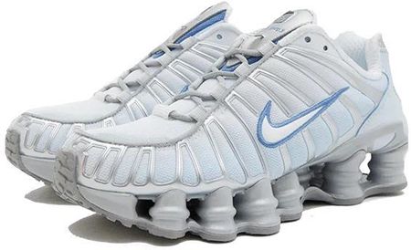 Nike【ファッション性と機能性 Nike Shox TL Blue Tint 】 Nike Shox TL Metallic Platinum Blue Tint - 38.5 - Ceny i