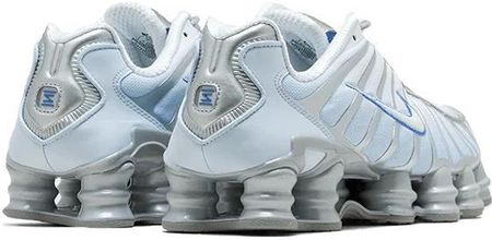 Nike【ファッション性と機能性 Nike Shox TL Blue Tint 】 Nike Shox TL Metallic Platinum Blue Tint - 38.5 - Ceny i