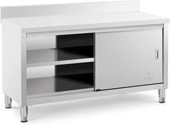 Zdjęcie Produkt Z Outletu: Royal Catering Stół Roboczy Gastronomiczny Szafką 150x60cm 600kg Rant (RCSSCB150x60EB) - Żagań