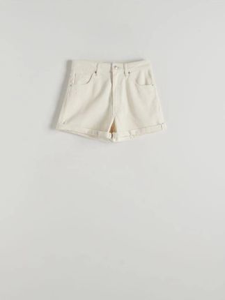 Reserved - Szorty jeansowe - złamana biel