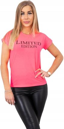 Bluzka Limited edition różowy neon+czarny