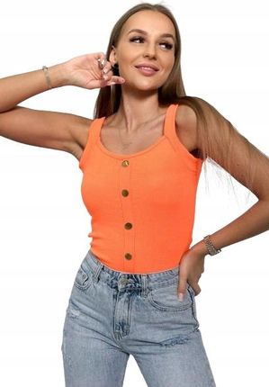 Bluzka na ramiączkach pomarańczowy neon
