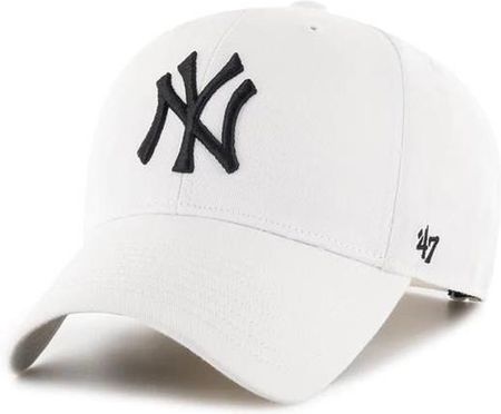 Czapka z daszkiem damska/męska 47 Brand MLB New York Yankees bejsbolówka biała (B-RAC17CTP-WH)
