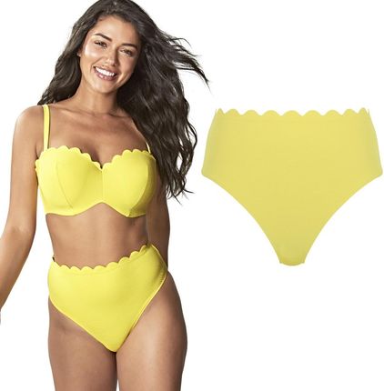 Panache Swim Sunshine wysokie majtki do stroju kąpielowego żółte M