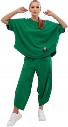 Kesi Komplet Bawełniany Bluzka + Spodnie Zielony