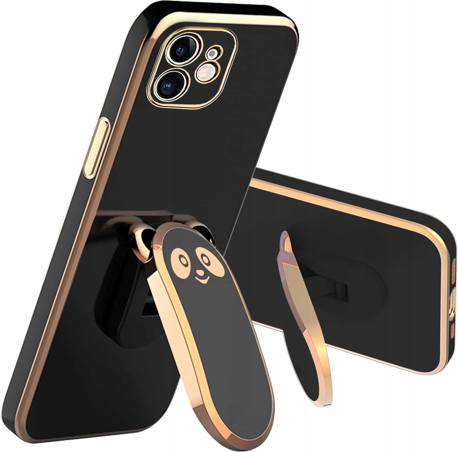 Itel Etui Do Iphone 12 Glamour Panda Uchwyt Podstawka 6D Silikon Case Szkło Itel Etui Do Iphone 12 Glamour Panda Uchwyt Podstawka 6D Silikon Case Szkło
