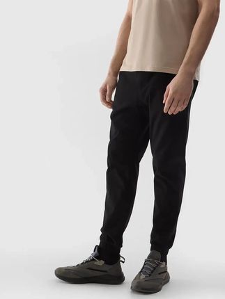 Spodnie męskie 4F casualowe joggery bawełniane czarne (56297/4FWSS24TTROM646-20S)