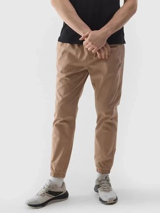 Spodnie męskie 4F joggery beżowe (56309/4FWSS24TTROM646-83S)