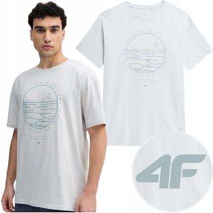 Koszulka Męska 4F T-shirt Krótki Rękaw Nadruk