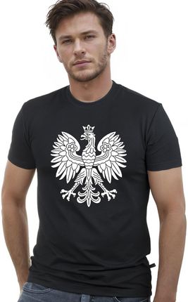 Czarna koszulka patriotyczna męska "Orzeł" Lamon Patriot - PREMIUM QUALITY