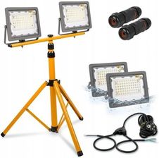 Halogen Led Statyw Stojak Budowlany Naświetlacz 2X50W /100W Przewód Mufa