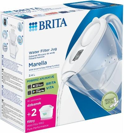 Dzbanek filtrujący BRITA Marella 2,4l biały + 2 MAXTRA PRO Pure Performance