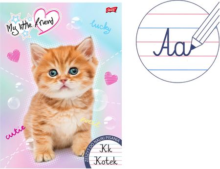 Unipap Zeszyt A4 Trzy Linia Kolorowa 32 Kartki Do Nauki Pisania Kot Pastel Kitty