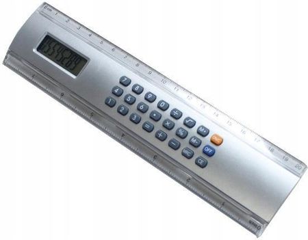 Kalkulator Linijka 20Cm Z Kalkulatorem Srebrna W Pud. Li-612Z