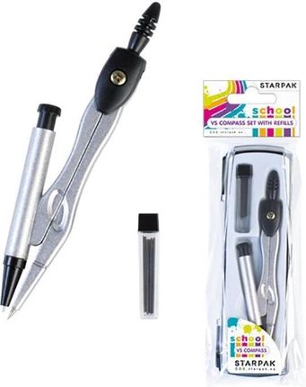 Starpak Cyrkiel Metalowy + Ołówek Automatyczny Grafity