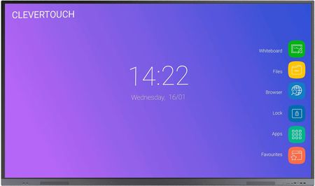 Clevertouch MSeries 75" | Dotykowy monitor interaktywny 4K, Android, WiFi, 380 cd/m2