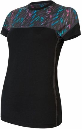 Koszulka damska Sensor Merino Impress Wielkość: M / Kolor: czarny