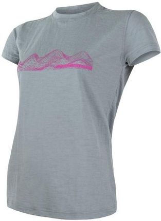 Damska koszulka Sensor Merino Active PT Mountains Wielkość: S / Kolor: zarys