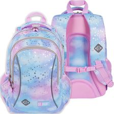 St.Right Plecak Szkolny Dla Dziewczynki 3-Komorowy 20L Pastel Stars 4090