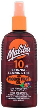 Malibu Bronzing Tanning Oil Passion Fruit Oil Spf10 Olejek Do Opalania W Sprayu Z Olejem Z Marakui 200ml