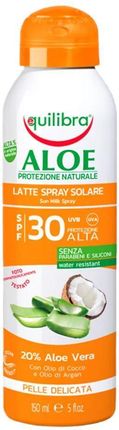 Equilibra Aloe Sun Aloesowe mleczko Przeciwsłoneczne W Sprayu Spf30 150ml