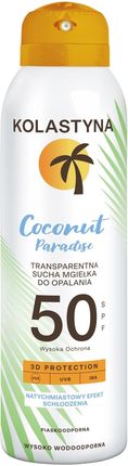 Kolastyna Opalanie Transparentna Sucha Mgiełka Do Opalania Coconut Paradise Spf50 150ml