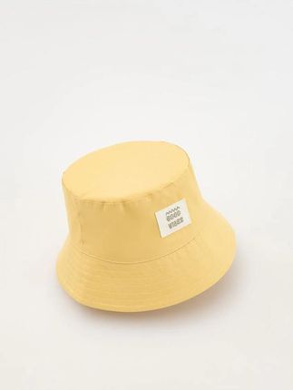 Reserved - Bawełniany bucket hat - kremowy