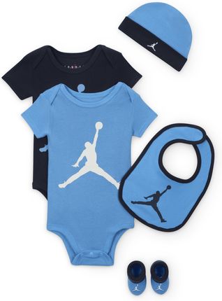 Pięcioczęściowy zestaw z body dla niemowląt Jordan 5-Piece Core Gift Set - Niebieski