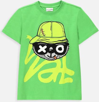 T-shirt z krótkim rękawem  zielony z nadrukiem