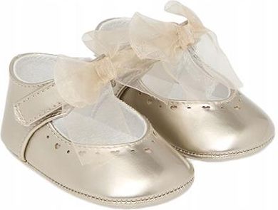 Niechodki Mayoral 9687 chrzest buty balerinki złote tiulowe kokrady 19