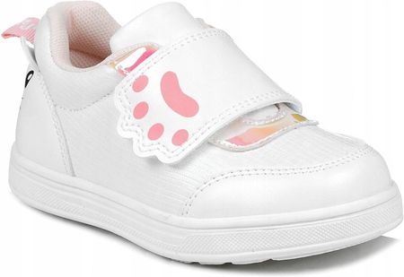 Buty dziecięce sportowe białe adidasy dziewczęce na rzepy Wojtyłko 24391 27