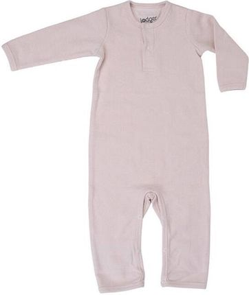 Lodger pajacyk piżamka niemowlęca bawełniana jasny róż Basic Rib Tan 56