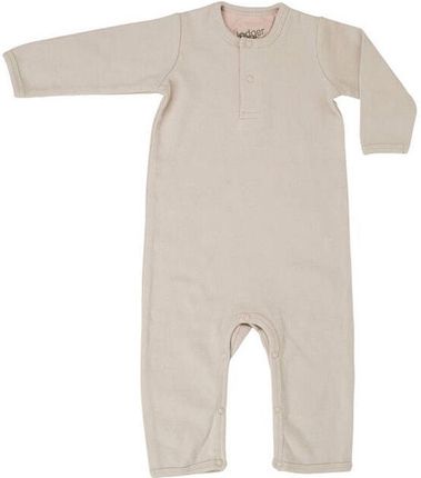 Lodger pajacyk piżamka niemowlęca bawełniana kremowa Basic Rib Birch 62