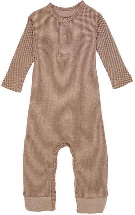 Lodger pajacyk piżamka niemowlęca bawełniana brązowa Ciumbelle Beige 56