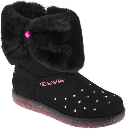 buty zimowe dla dziewczynki Skechers Glitzy Glam - Cozy Cuddlers 314851L-BLK
