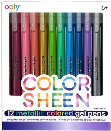 Długopisy Żelowe Metaliczne Color Sheen 12Szt.
