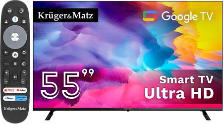 Telewizor LED Kruger&Matz KM0255UHDSA 55 cali 4K UHD